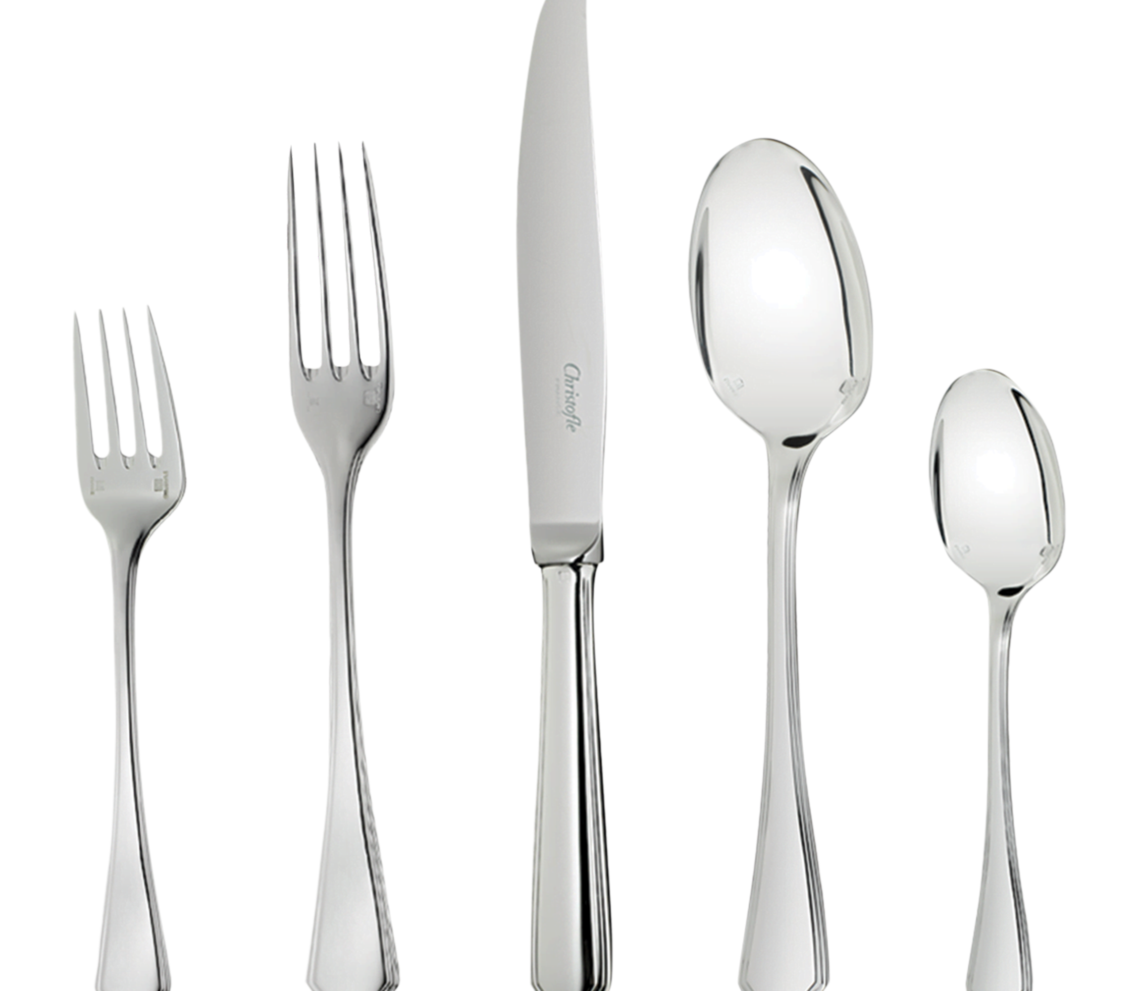 christofle 75-piece silver plated flatware set with chest 1