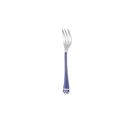 christofle silver-plated cake fork - marbled blue 1