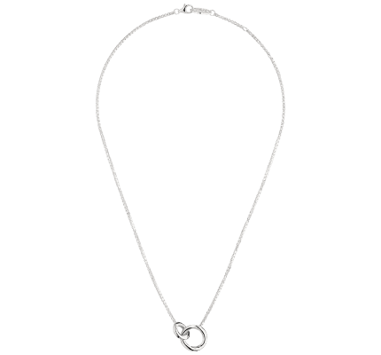 christofle short necklace with two rings idole de christofle  sterling 1