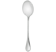 christofle salad serving fork rubans  silver plated 1