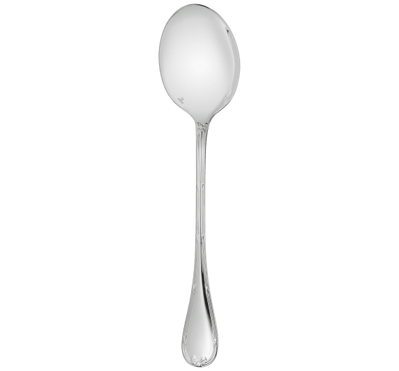 christofle salad serving fork rubans  silver plated 1
