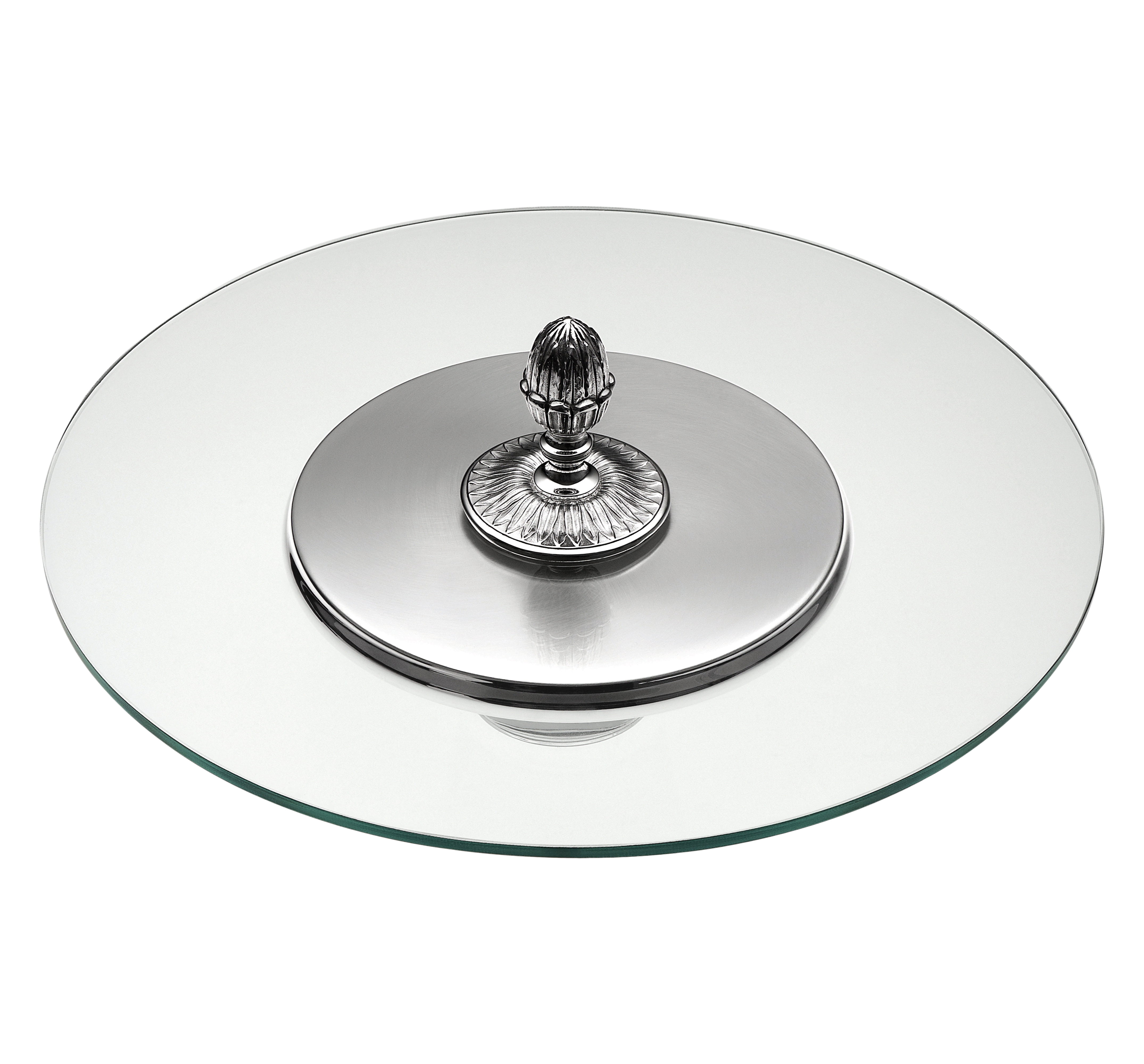 christofle plateau à fromage en métal argenté et verre - 35 cm 0