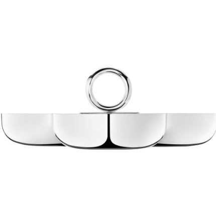 christofle three part server large vertigo  silver plated 0