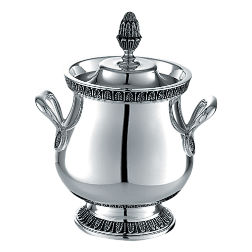マ*ー様 CHRISTOFLE Silver-Plated Sugar Bowl with Lid Malmaison | Christofle USA