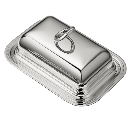 christofle butter dish  vertigo  silver plated 1