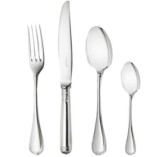 christofle flatware set for 12 people (48 pieces) malmaison  silver pla 0