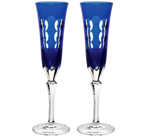 christofle set of blue glasses 3
