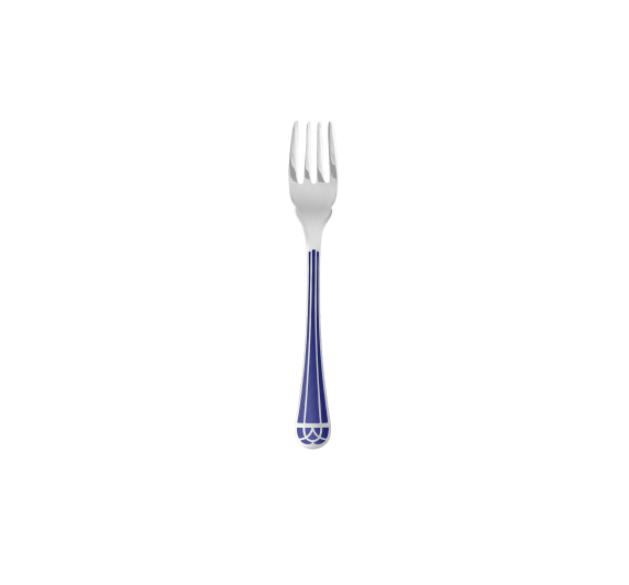 christofle silver-plated fish fork - marbled blue 2