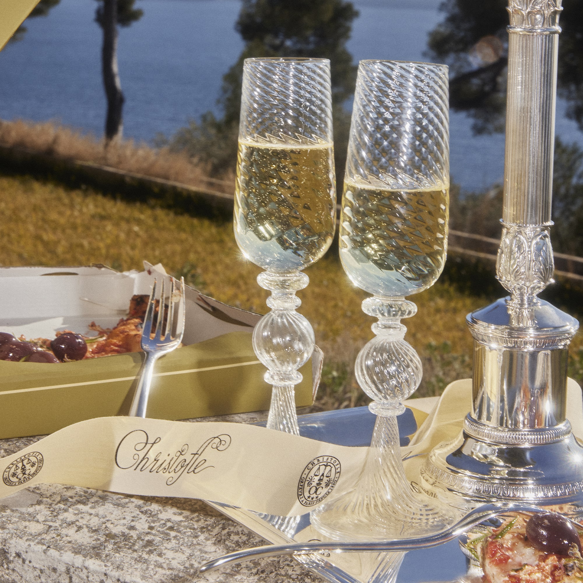 christofle set of 2 champagne flute 4
