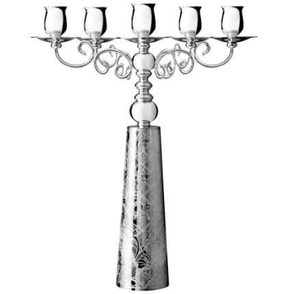christofle silver-plated candelabra for five candles 1
