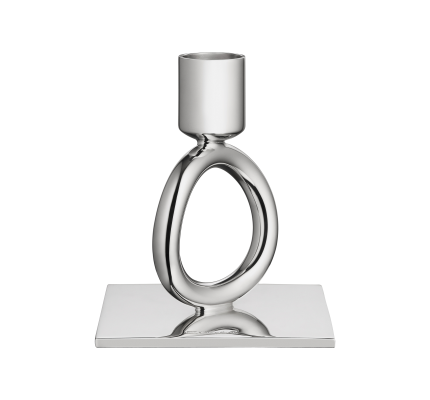 christofle silver-plated single-ring candlestick holder  2