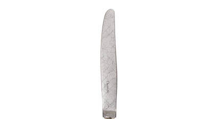 christofle partially gilded silver plated dinner knife - pink and yellow gold 1