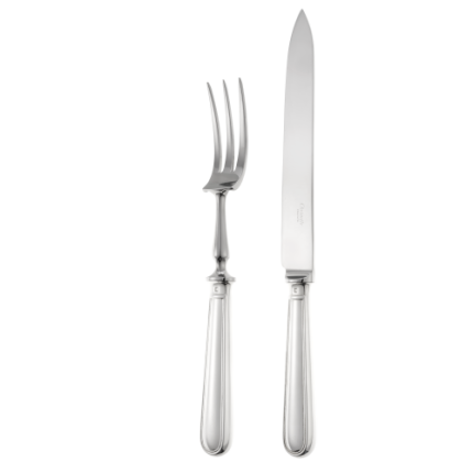 Set of 2 Silver-Plated Carving Pieces
