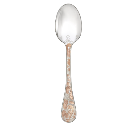 Partially Gilded Rose Gold Table Spoon