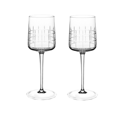 christofle set of 2 crystal red wine glasses 0