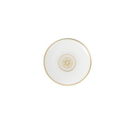 Set of 2 Porcelain Chinese Cups Gold Finish