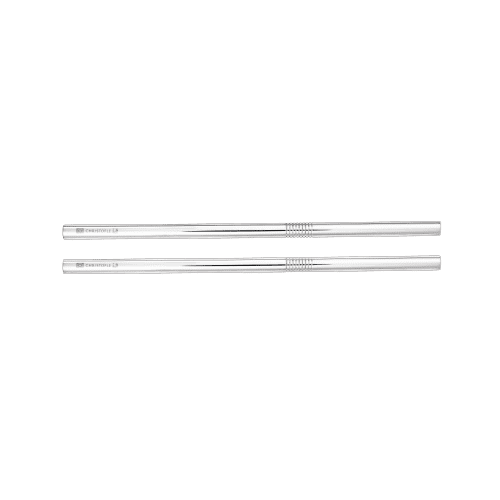 Christofle - Set of 2 Silver Plated Small Straws - Uni