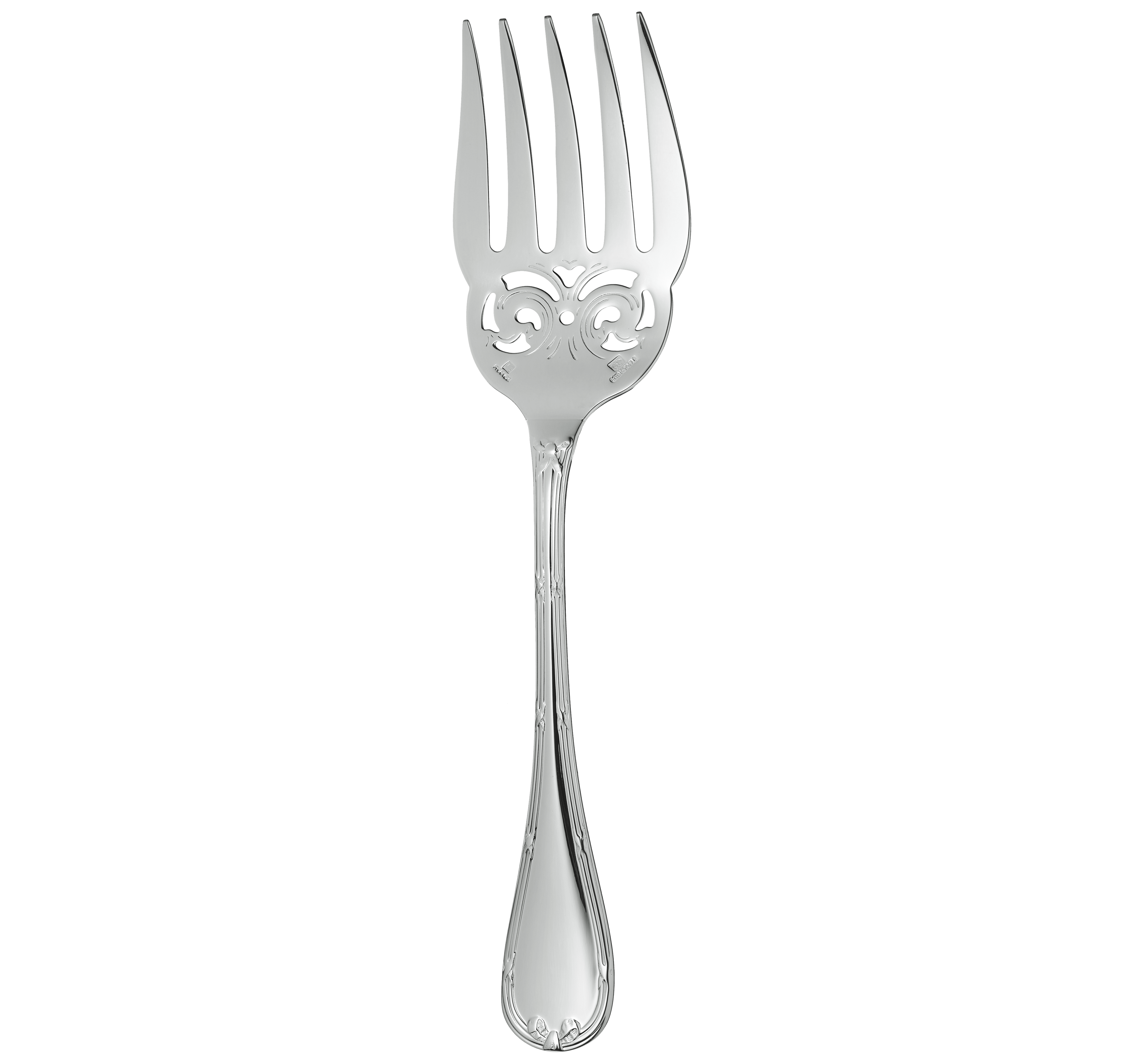 Fish serving fork Rubans  Silver plated