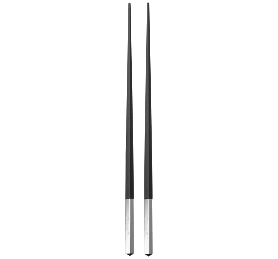 christofle pair of japanese chopsticks uni silver plated and resin 1