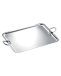 Extra Large Silver-Plated Rectangular Tray with handles - 53 x 42 cm