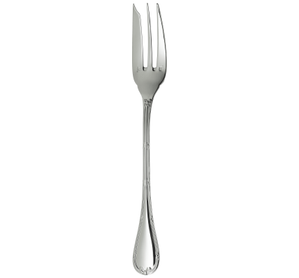 christofle serving fork rubans  silver plated 1