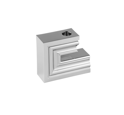 Large Chrome Aluminium Candle Holder N°1