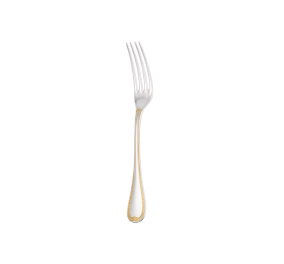 christofle partially gilded silver-plated dinner fork 1