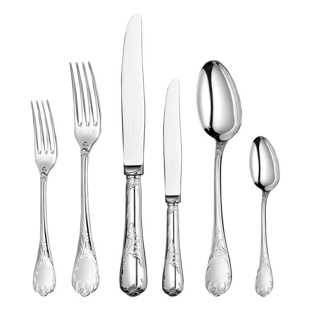 Tenen Speciaal Verniel 36-Piece Sterling Silver Flatware Set with Free Chest Marly - Christofle