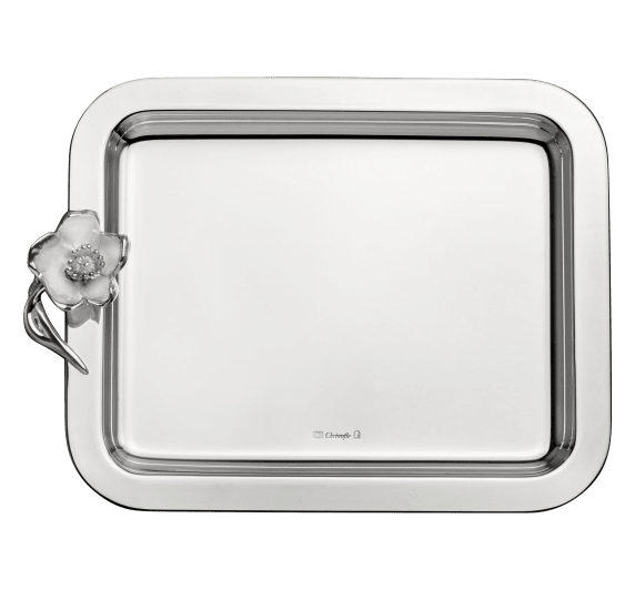christofle small silver-plated tray 8 x 6 in 1