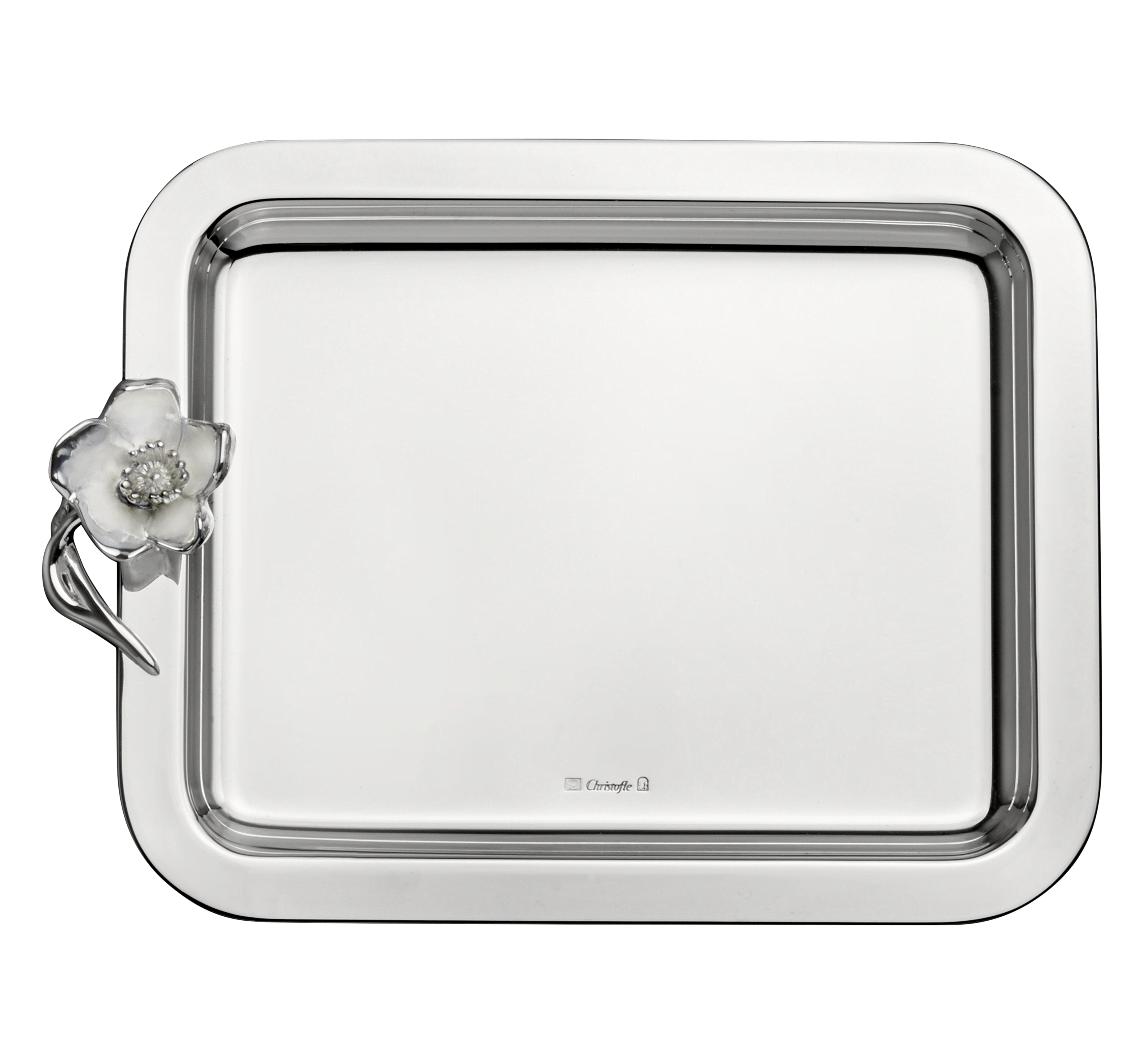 christofle plateau rectangulaire en métal argenté - 20 x 16 cm 1