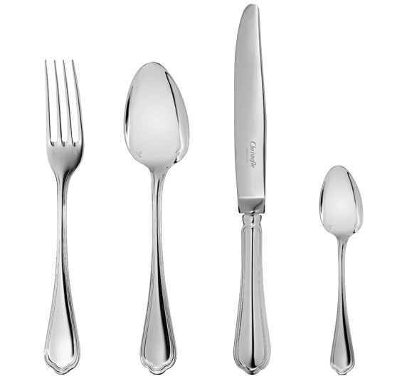 christofle flatware set for 6 people (24 pieces) spatours  silver plate 2