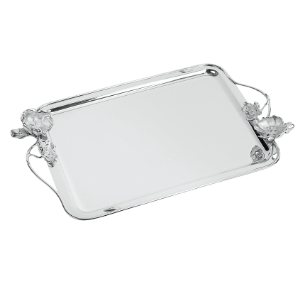 christofle tray 43x32 cm anemone  silver plated 0