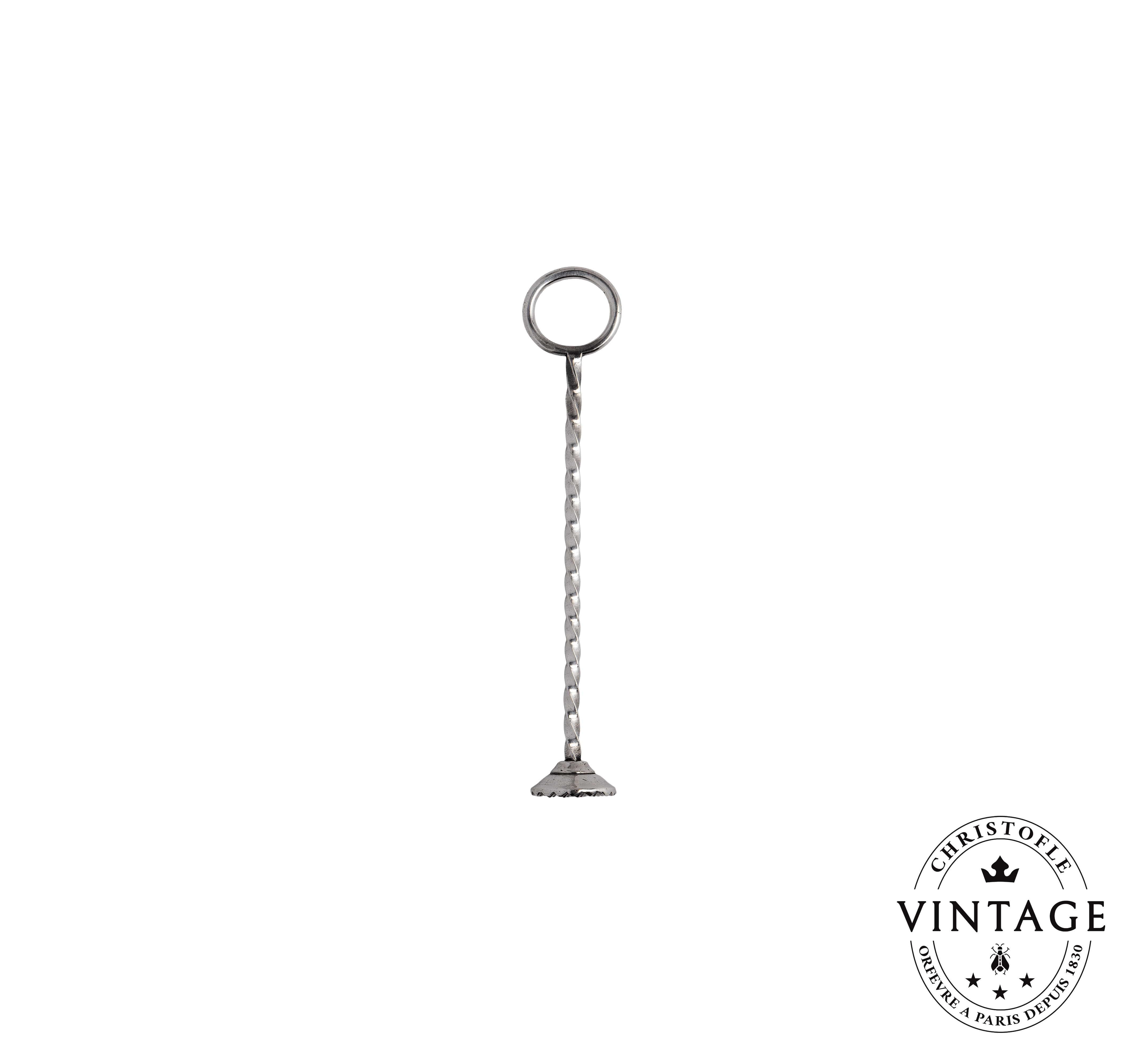 christofle vintage silvered ice pestle 1