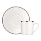 christofle Porcelain Demitasse Cup and Saucer