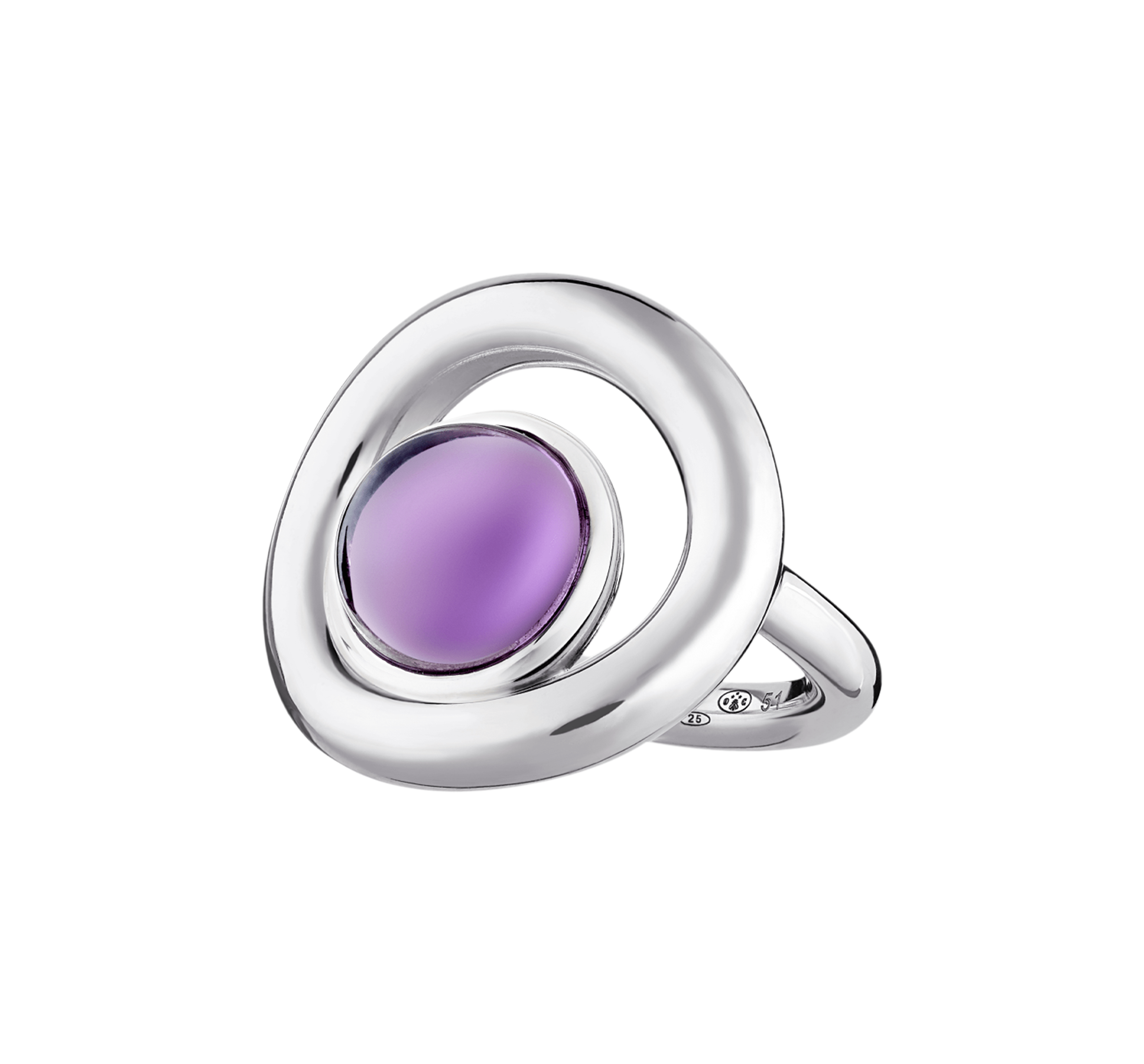 christofle sterling silver ring with amethyst  2