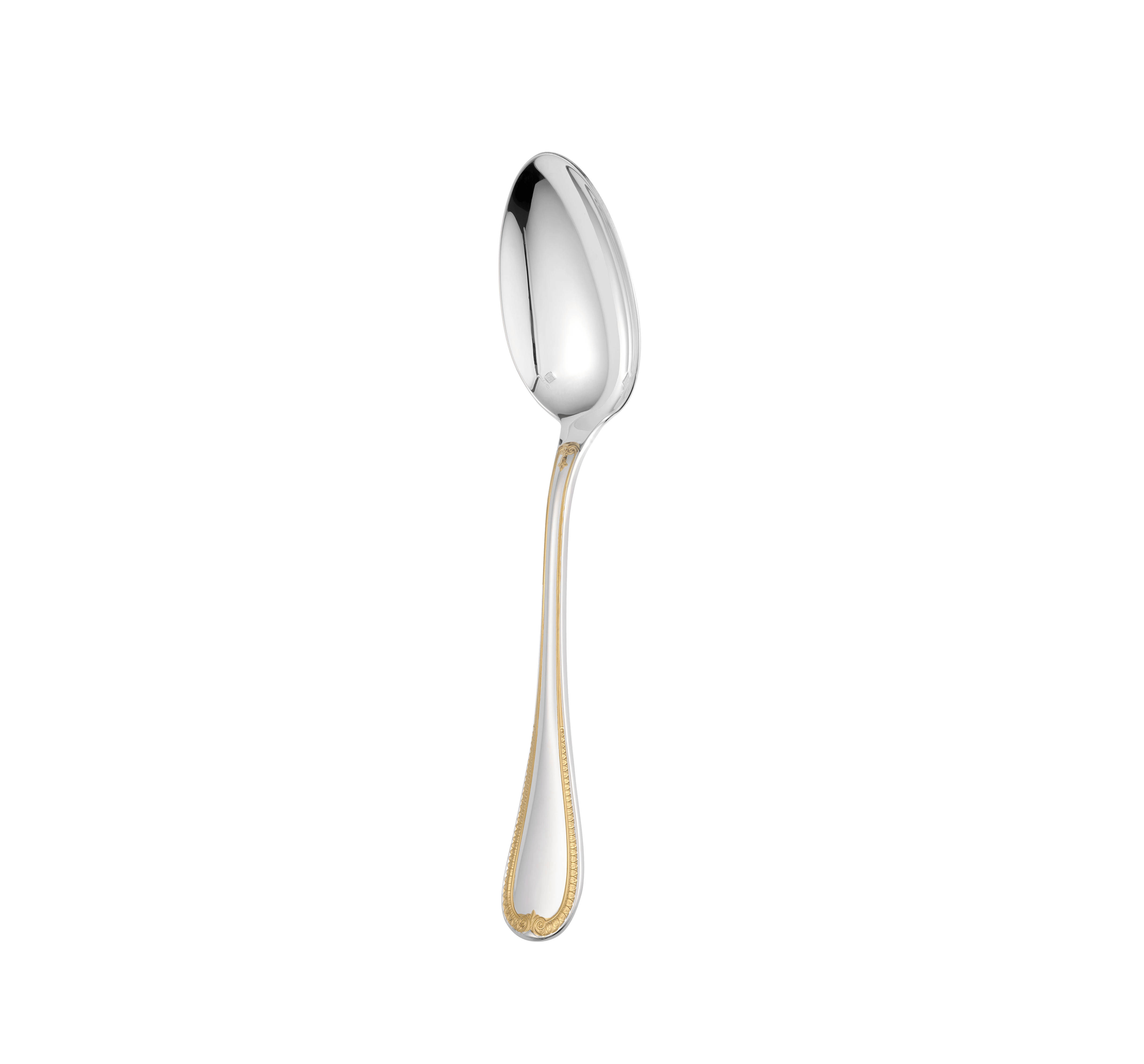 christofle cuillère à soupe en métal argenté - dorure partielle 2
