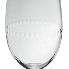 Set of 2 Lead-Free Crystal White Wine Glasses Perles - design
