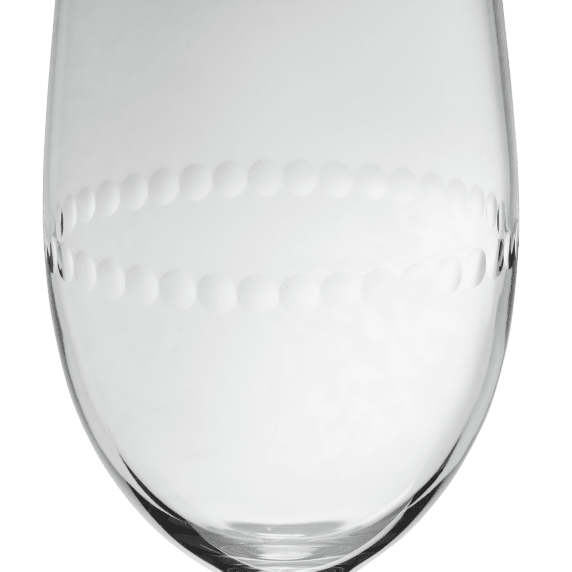 Set of 2 Lead-Free Crystal White Wine Glasses Perles - design