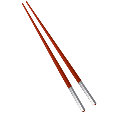 christofle silver-plated red japanese chopsticks 1