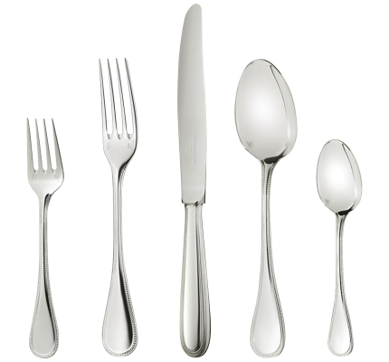 christofle ensemble individuel (5 pièces) en argent massif 1
