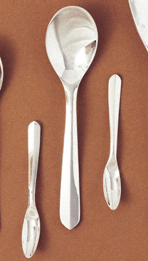 Large universal spoon Infini Silver plated
