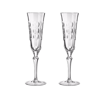 christofle set of 2 crystal champagne flute 1