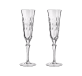 christofle set of 2 crystal champagne flute 1