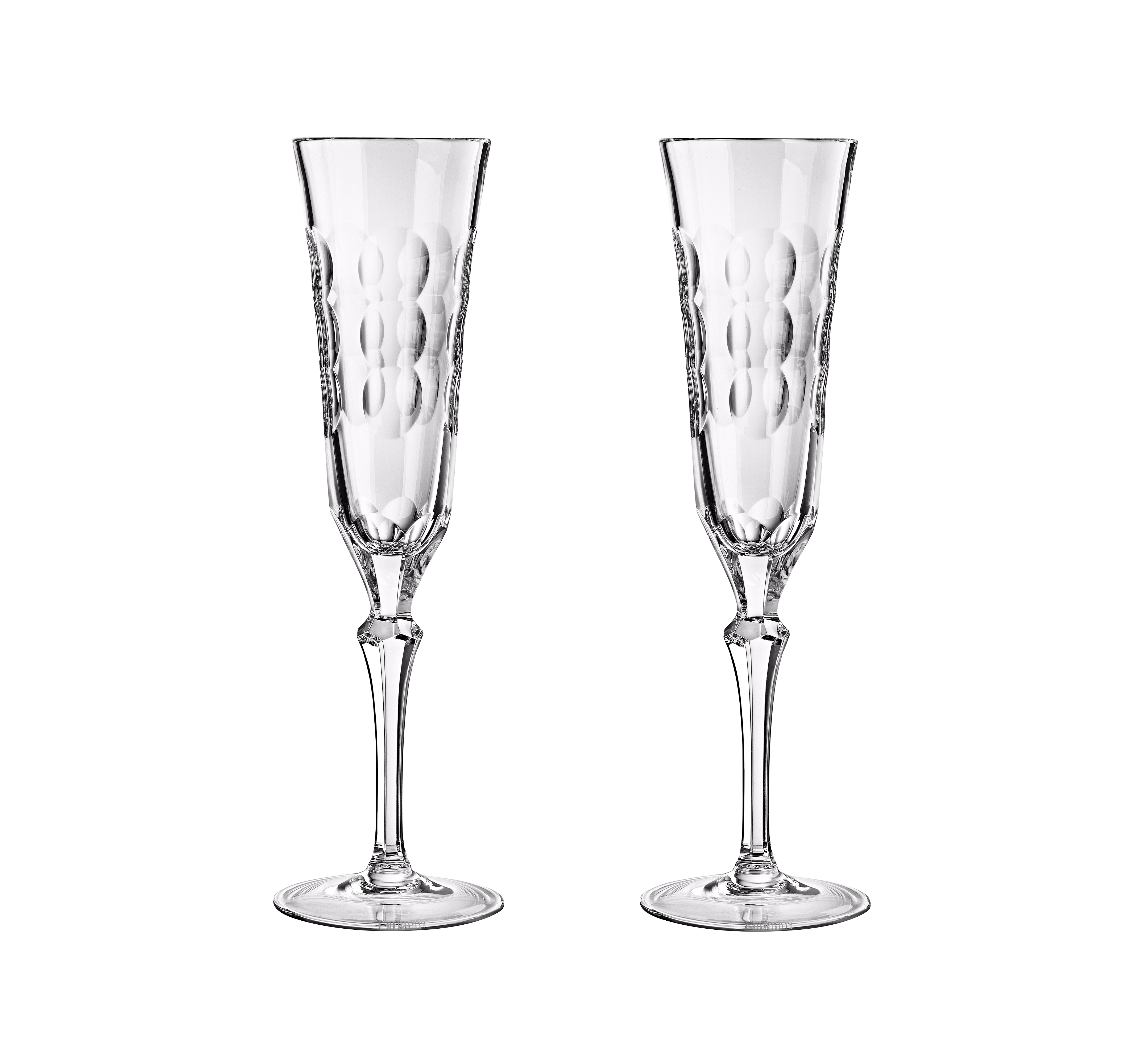 christofle set de 2 flutes à champagne en cristal 1