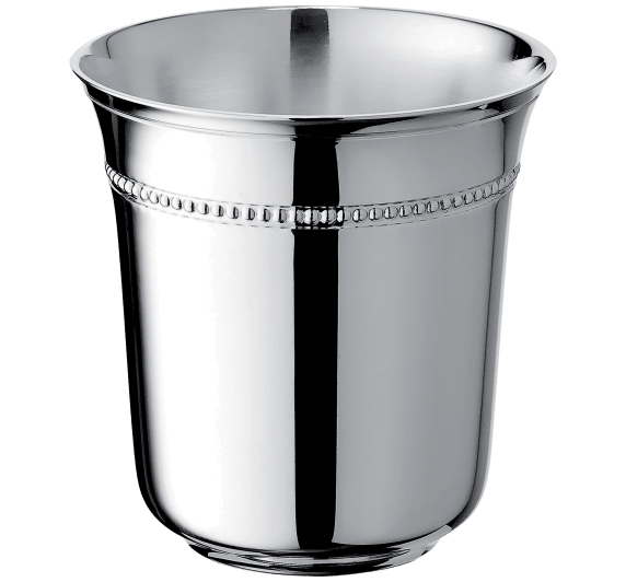 christofle baby cup perles  silver plated 2