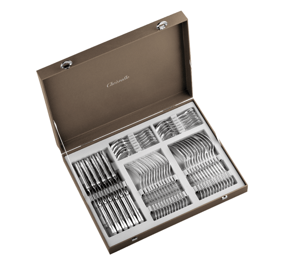 christofle 48-piece flatware set case 1