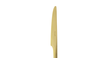 christofle stainless steel dessert knife - gold colour 3