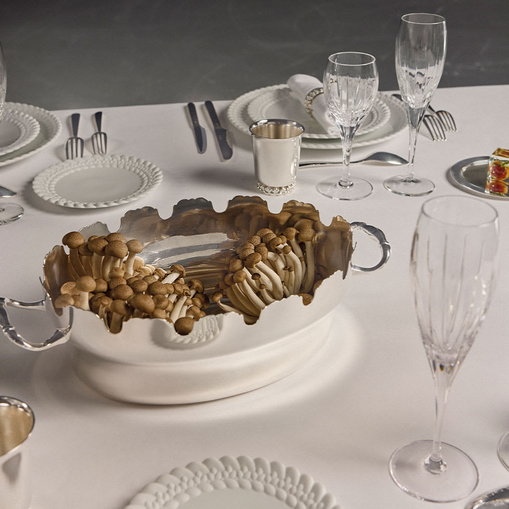 Silvered Chilling Centerpiece Clotaire - Vintage