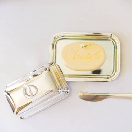 christofle butter dish  vertigo  silver plated 2