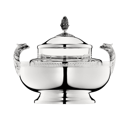 christofle silver-plated caviar serving set 2